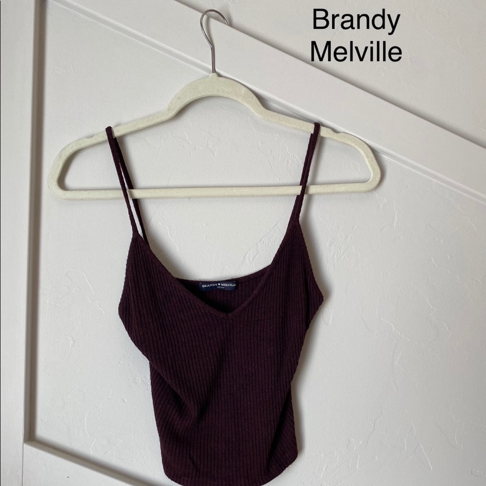 Maroon Brandy Melville cropped tank